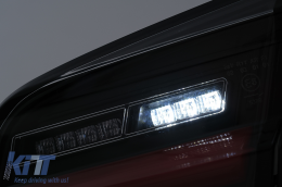 Full LED Bar Задни светлини , подходящи за BMW 5 Series F10 (2011-2017) Черен Line Динамичен Sequential Turning Signal-image-6096162