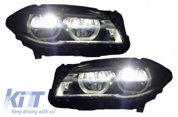 Фарове Full LED подходящи за BMW 5 Series F10 F11 (2011-2013) Angel Eyes-image-6018391