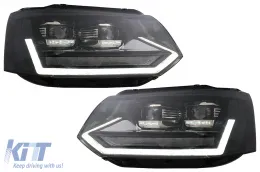 image-18-Full LED DRL Fari per VW Transporter Caravelle Multivan T5 2010-2015 Dinamico