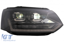 Full LED DRL Headlights suitable for VW Transporter Caravelle Multivan T5 Facelift (2010-2015) with Dynamic Sequential Turning Light-image-6089362