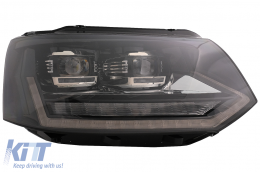 Full LED DRL Headlights suitable for VW Transporter Caravelle Multivan T5 Facelift (2010-2015) with Dynamic Sequential Turning Light-image-6089369