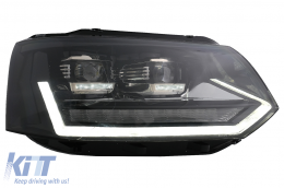Full LED DRL Scheinwerfer für VW Transporter Caravelle Multivan T5 10-15 Dynamisch-image-6089350