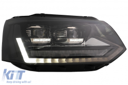 Full LED DRL Scheinwerfer für VW Transporter Caravelle Multivan T5 10-15 Dynamisch-image-6089351
