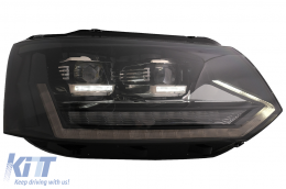 Full LED DRL Scheinwerfer für VW Transporter Caravelle Multivan T5 10-15 Dynamisch-image-6089354