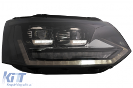 Full LED DRL Scheinwerfer für VW Transporter Caravelle Multivan T5 10-15 Dynamisch-image-6089355