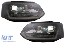 Full LED DRL Scheinwerfer für VW Transporter Caravelle Multivan T5 10-15 Dynamisch-image-6089360