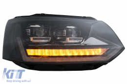 Full LED DRL Scheinwerfer für VW Transporter Caravelle Multivan T5 10-15 Dynamisch-image-6089365