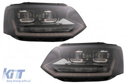 Full LED DRL Scheinwerfer für VW Transporter Caravelle Multivan T5 10-15 Dynamisch-image-6089370