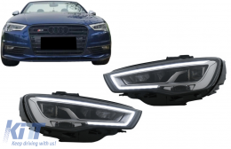 Full LED Fari per Audi A3 8V Pre Facelift 2013-2016 Upgrade Alogena Dinamico LHD-image-6075016