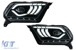 image-55-Full LED Faros para Ford Mustang V 2010-2014 Dinámica Secuencial Torneado Ligero