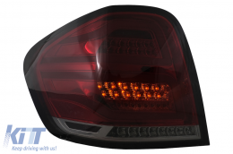 FULL LED hátsó lámpák Mercedes M-osztály W164 (2005-2008) piros füst-image-6099149