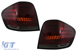 FULL LED hátsó lámpák Mercedes M-osztály W164 (2005-2008) piros füst-image-6099150