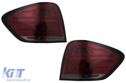 FULL LED hátsó lámpák Mercedes M-osztály W164 (2005-2008) piros füst-image-6099159