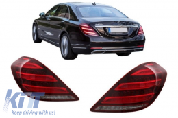 Full LED Hátsó lámpák  MERCEDES S-Class W222 Maybach X222 Dinamikus, sorozatos irányjelző fénnyel Facelift AMG kinézet-image-6074017