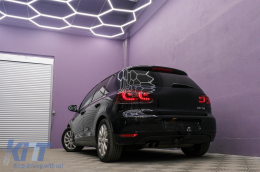 Full LED Hátsó lámpák  VW Golf 6 VI (2008-2013) R20 Design Cseresznyepiros, dinamikus, sorozatos irányjelző fénnyel (LHD és RHD)-image-6089149