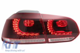 Full LED Hátsó lámpák  VW Golf 6 VI (2008-2013) Cseresznyepiros R20 GTI Design (LHD és RHD)-image-6036983