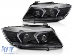 FULL LED HEADLIGHTS BLACK fits BMW E90/E91 05-08-image-6271727