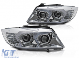 FULL LED HEADLIGHTS CHROME fits BMW E90/E91 05-08-image-6271733