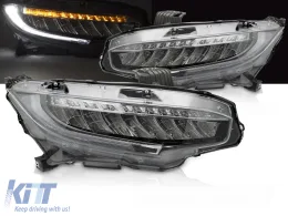 FULL LED HEADLIGHTS fits HONDA CIVIC X 16-21-image-6271247