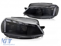 FULL LED HEADLIGHTS LIGHT BLACK DRL SEQ fits VW GOLF 7 17-19 - TTHV6029120