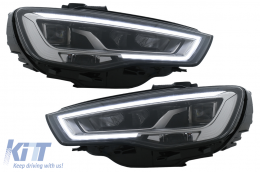 Full LED Headlights suitable for Audi A3 8V Pre-Facelift (2013-2016) Upgrade for Halogen with Sequential Dynamic Turning Lights LHD