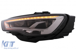 Full LED Headlights suitable for Audi A3 8V Pre-Facelift (2013-2016) Upgrade for Halogen with Sequential Dynamic Turning Lights LHD-image-6074904