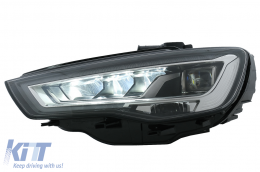 Full LED Headlights suitable for Audi A3 8V Pre-Facelift (2013-2016) Upgrade for Halogen with Sequential Dynamic Turning Lights LHD-image-6074905