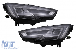Full LED Headlights suitable for Audi A4 B9 8W (2016-2018) conversion from Xenon to LED - HLAUA4B9LED