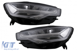 Full LED Headlights suitable for Audi A6 4G (2011-2014) Facelift Design conversion from Xenon to LED - HLAUA64GLED