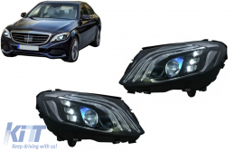 image-29-Full LED Headlights suitable for Mercedes C-Class W205 S205 (2014-2020) LHD W222 Design