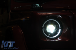 Full LED Headlights suitable for Mercedes G-Class W463 (2007-2017) Black Facelift 2018 Design-image-6088980