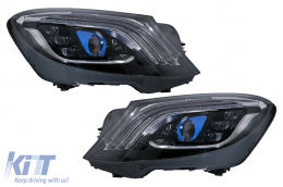 Full LED Headlights suitable for Mercedes S-Class W222 (2013-2017) Facelift Look Dynamic Sequential Turning Light - HLMBW222FLN