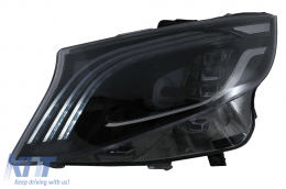 Full LED Headlights suitable for Mercedes V-Class W447 (2016-2020) Black-image-6096302