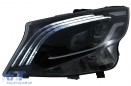 Full LED Headlights suitable for Mercedes V-Class W447 (2016-2020) Black-image-6096305