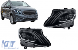 image-65-Full LED Headlights suitable for Mercedes V-Class Vito W447 (2014-2024) Black Dynamic Turning Lights