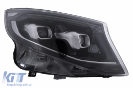 Full LED Headlights suitable for Mercedes V-Class W447 (2014-2023) Black-image-6128116