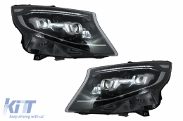 Full LED Headlights suitable for Mercedes V-Class W447 (2014-2023) Black-image-6128121