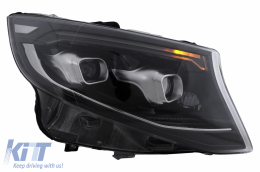 Full LED Headlights suitable for Mercedes V-Class W447 (2014-2023) Black-image-6128128
