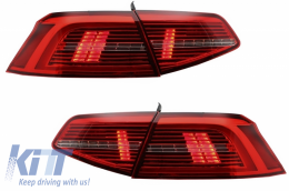 Full LED Фарове с LED Задни светлини , подходящи за VW Passat B8 3G (2014-2019) Matrix R линия с последователни Динамичен Въртящи се светлини-image-6043366