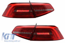 Full LED Фарове с LED Задни светлини , подходящи за VW Passat B8 3G (2014-2019) Matrix R линия с последователни Динамичен Въртящи се светлини-image-6043367