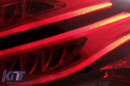 Full LED LightBar Taillights suitable for Mercedes M-Class W166 (2012-2015) Red White LHD-image-6075024
