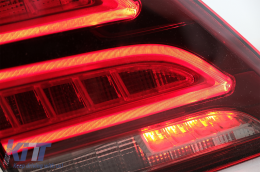 Full LED LightBar Taillights suitable for Mercedes M-Class W166 (2012-2015) Red White LHD-image-6075029