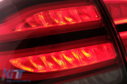 Full LED LightBar Taillights suitable for Mercedes M-Class W166 (2012-2015) Red White LHD-image-6075033