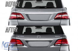 Full LED LightBar Taillights suitable for Mercedes M-Class W166 (2012-2015) Red White LHD-image-6075039