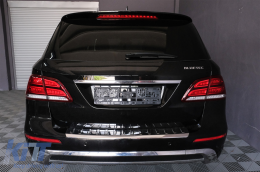 Full LED LightBar Taillights suitable for Mercedes M-Class W166 (2012-2015) Red White LHD-image-6085993