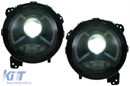 Full LED Phares pour Jeep Wrangler IV JL JLU 2018+ Barre lumineuse-image-6068753