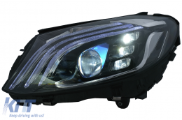 Full LED Phares pour Mercedes Classe C W205 S205 2014-2020 LHD W222 Look-image-6091827