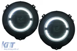image-10-Full LED Prednja svijetla prikladna za MERCEDES G-Klasa W463 (2005-2017) Black Facelift Dizjan 2018
