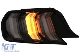 Full LED Rückleuchten für Ford Mustang VI S550 15-19 Rauch Klar Dynamisch Lichter-image-6088454