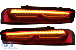 Full LED Rückleuchten Lichtleiste für Chevrolet Camaro MK6 (05.2015-2018) Rote dynamische Lichter-image-6078620